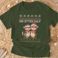 Her Otter Half His Otter Half Christmas Ugly Sweater Couple T-Shirt Geschenke für alte Männer