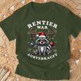 Reindeer Was Out Sold Out Raccoon Christmas T-Shirt Geschenke für alte Männer