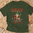 Rocking Around The Christmas Tree Santa Rock And Roll Guitar T-Shirt Geschenke für alte Männer