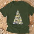 Shark Christmas Tree Xmas Diving T-Shirt Geschenke für alte Männer