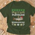 Suötzlich Christmas Fishing Plötz Red Eye Fish T-Shirt Geschenke für alte Männer