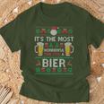 Most Wonderful Time For A Beer Ugly Christmas Sweater T-Shirt Geschenke für alte Männer