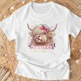 Apparently I Have An Attitude Sarcasm Fluffy Highland Cow T-Shirt Gifts for Old Men