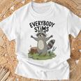 Autism Awareness Raccoon Unisex T-Shirt - Support Everybody Stims Gifts for Old Men