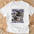 Belly Pain Survivor Raccoon T-Shirt Geschenke für alte Männer