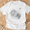 Beyblade Schematic Bey B&W T-Shirt Geschenke für alte Männer