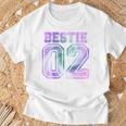 Bff 02 Best Friends Matching Bestie For 2 Tie Dye On Back T-Shirt Geschenke für alte Männer