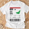 Board Ticket Dubai Dxb Airport Passenger Flight S T-Shirt Geschenke für alte Männer