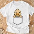 Bolsillo Para Niños Y Niñas Pequeñas Con Diseño De Pato De Zoológico Camiseta unisex Regalos para ancianos