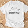 Chat Humour Cadeau Chat M'épuise T-Shirt Cadeaux pour les vieillards
