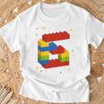 Children's Building Blocks Birthday Boy Girl 6 Years Old Bricks T-Shirt Geschenke für alte Männer