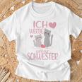 Children's Ich Werde Große Schwester Ich Werde Große Schwester 2023 Cat T-Shirt Geschenke für alte Männer