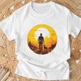 Der Mit Dem Hund Geht Lustiger Gassi Geh Spruch Hunde Herren T-Shirt Geschenke für alte Männer