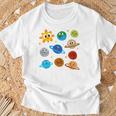 Divertido Pijama Del Sistema Solar De Astronauta Del Mundo Manga Larga Camiseta unisex Regalos para ancianos