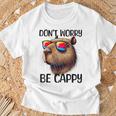 Don't Worry Be Cappy Capybara Water Pig T-Shirt Geschenke für alte Männer