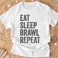 Eat Sleep Brawl Repeat Brawler ideo Player Gray T-Shirt Geschenke für alte Männer