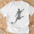 Footballer Football Children's Boys T-Shirt Geschenke für alte Männer