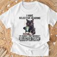 I Have Selective Hearing You Werent Selected Cat Humor T-Shirt Gifts for Old Men