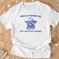 God Is Testing Me Raccoon T-Shirt | Fun Unisex Tee Gifts for Old Men