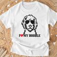 Goldendoodle I Love My Doodle Labradoodle Golden Doodle Dog T-Shirt Geschenke für alte Männer