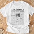 The Good Times Newspaper Journal Motivation T-Shirt Geschenke für alte Männer