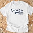 Grandpa Est 2025 Promocionado A Abuelo 2025 Nuevo Abuelo Camiseta unisex Regalos para ancianos