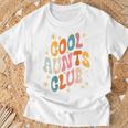 Groovy Retro Hippie 60S 70S Back Print Cool Aunts Club T-Shirt Geschenke für alte Männer