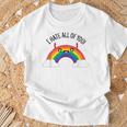 I Hate All Of You Dedo Medio Del Arco Iris Camiseta unisex Regalos para ancianos