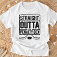 Ice Hockey Player Sport Straight Outta The Penalty Box T-Shirt Gifts for Old Men