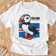 Iceland Iceland Flag Puffin T-Shirt Geschenke für alte Männer