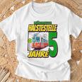 Ich Bin 5 Straßenbahnen Straßenbahn Children's Birthday Party T-Shirt Geschenke für alte Männer