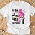 Ich Bin Wild Cheeky Und Endlich 11 Years 11Th Birthday Girl T-Shirt Geschenke für alte Männer