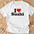 Japanese Food I Love Heart Sushi T-Shirt Geschenke für alte Männer