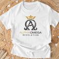 Jesus Christ Alpha And Omega Book Revelation T-Shirt Geschenke für alte Männer