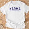 Karma Nur Gutes Karma T-Shirt Geschenke für alte Männer