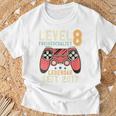 Kinder 8 Geburtstagideo Gamer Level 8 Freigeschaltet Jahrgang T-Shirt Geschenke für alte Männer