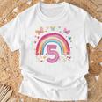 Kinder Geburtstag 5 Mädchen Regenbogen Fee Fünfter 5 Jahre Alt T-Shirt Geschenke für alte Männer