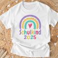 Kinder Schulkind 2025 Mädchen Regenbogen Einschulung 2025 Mädchen T-Shirt Geschenke für alte Männer