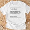 Latina Latina Latina Chica Latina Diccionario Español Camiseta unisex Regalos para ancianos