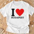 With I Love Budapest Motif T-Shirt Geschenke für alte Männer