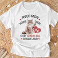 Maine Coon Cadeau Propriétaire Maine Coon Humour Chat Mignon T-Shirt Cadeaux pour les vieillards
