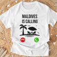 Maldives Calls Souvenir Holiday Travel Summer T-Shirt Geschenke für alte Männer