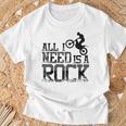 All I Need Is A Rock Trial Bike Motorcycle T-Shirt Geschenke für alte Männer