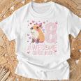 Niños Regalos De Capibara De 8 Años Para Niñas Fiesta De 8 Cumpleaños Camiseta unisex Regalos para ancianos