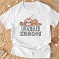 Official Sleep Pyjama Nightdress Sloth T-Shirt Geschenke für alte Männer