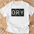 Ory Paris Fr Frankreich Retro Weltreise Flughafen Code T-Shirt Geschenke für alte Männer