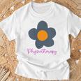 Physiotherapy Flower Blue T-Shirt Geschenke für alte Männer