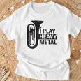 I Play Heavy Metal Regalo Orquesta Tuba Instrumento Musical Camiseta unisex Regalos para ancianos
