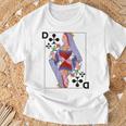 Playing Card Lady Queen Cross Card Costume Fancy Dress Groups T-Shirt Geschenke für alte Männer