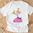 Prinzessin Küsst Den Frog Frog King Motif For Girls Gray T-Shirt Geschenke für alte Männer